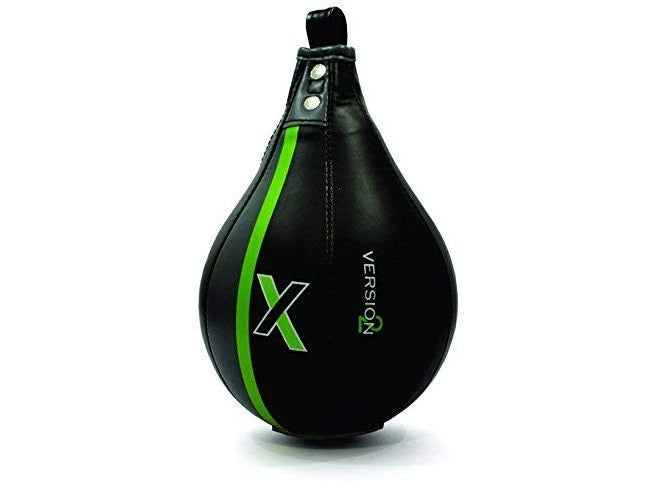 Boxing Fight Training Bag Speed Ball PVC Coaching Hand Coordination Speed Bag with Swivel Medium Black Green