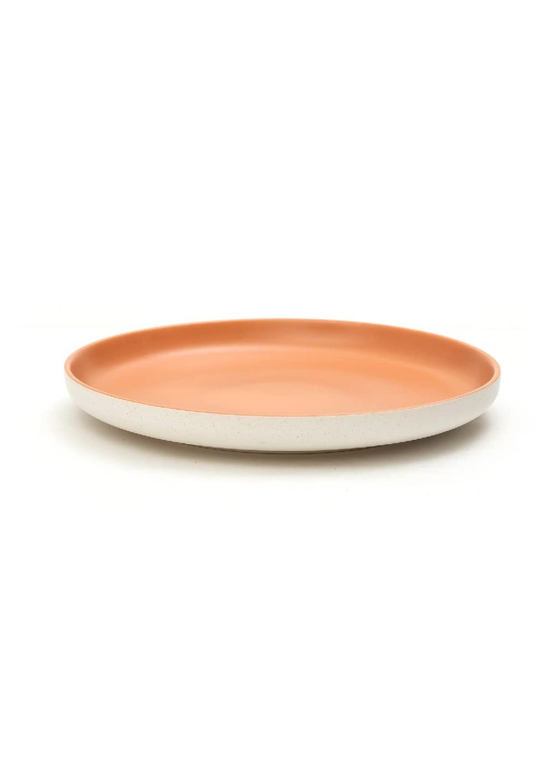 EZ Life - EZ Life Matte Pastel Shallow 10 Inch Ceramic Plate - Sesame Series Matt Amber - Pack of 2 - Dinnerware - Serveware - Home Kitchen, Tableware, Dining Sets Plate, Ceramic Crockery, Plates - Image 1