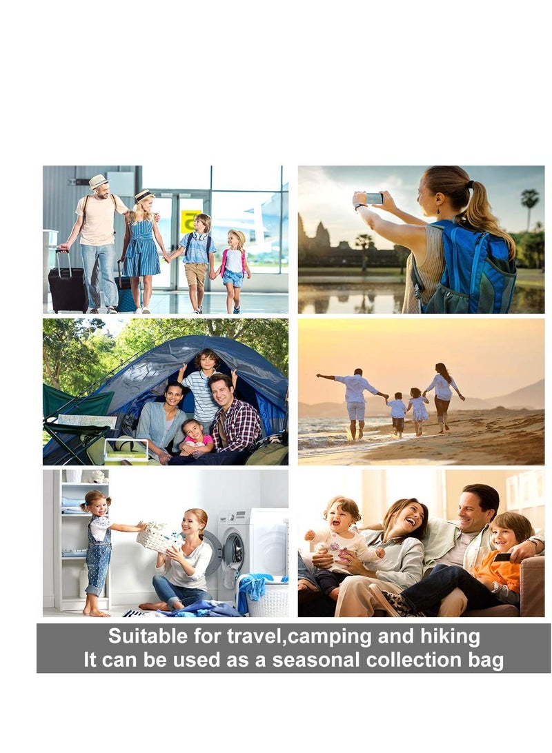 SYOSI Compression Bags - Travel Accessories - 10 Pack Space Saver Bags - No Vacuum or Pump Needed - Vacuum Storage Bags for Travel Essentials - Home Packing-Organizers (Blue) - Image 4