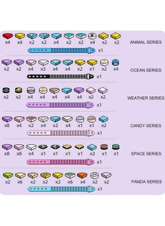 Sienon Bracelets 6Pcs Kids Building Blocks Dots Bracelets Diy Creative Craft Bracelet Making Kit For Kids Friendship Bracelets Dots Construction Toys Kit For Birthday For Girls Boys  - Image 5