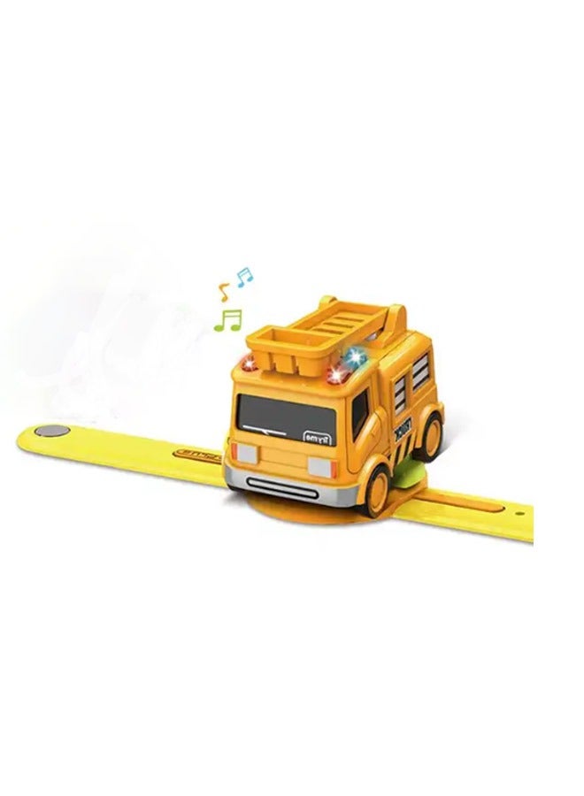 YelaJoy Children's Watch Toy Rally Car Mini Cartoon Car Electronic Watch Watch Race Boys Girls Gift (Yellow)  - Image 5