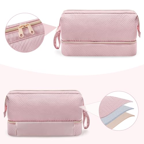 Fasrom Travel Case Compatible with Shark Flexstyle Hair Dryer, Wide-open Hair Tools Bag Compatible with Dyson Airwrap Attachments Storage for Women Travel Essentials, Pink (Patent Design, Bag Only) - Image 5