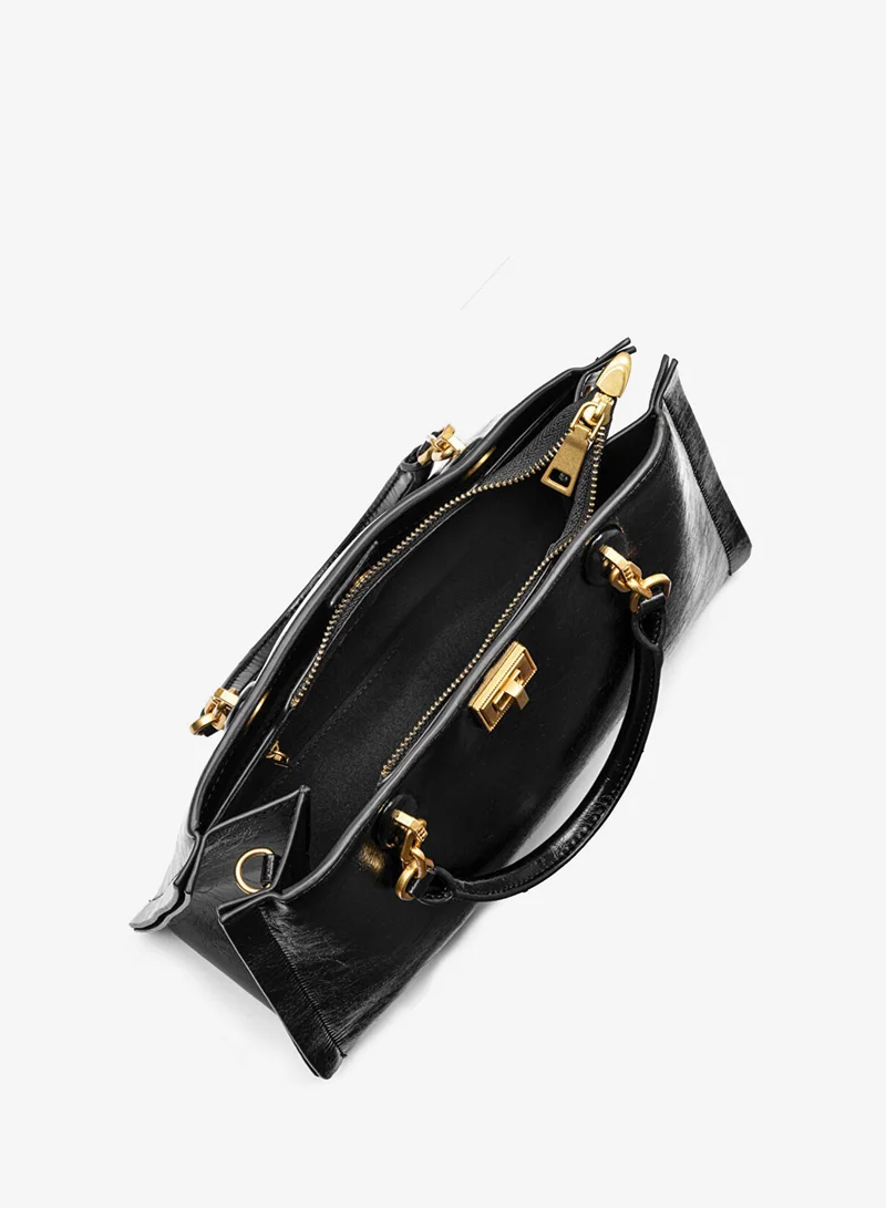 Ipekyol  Textured Leather-Effect Double-Strap Bag for Women | Best Price UAE
