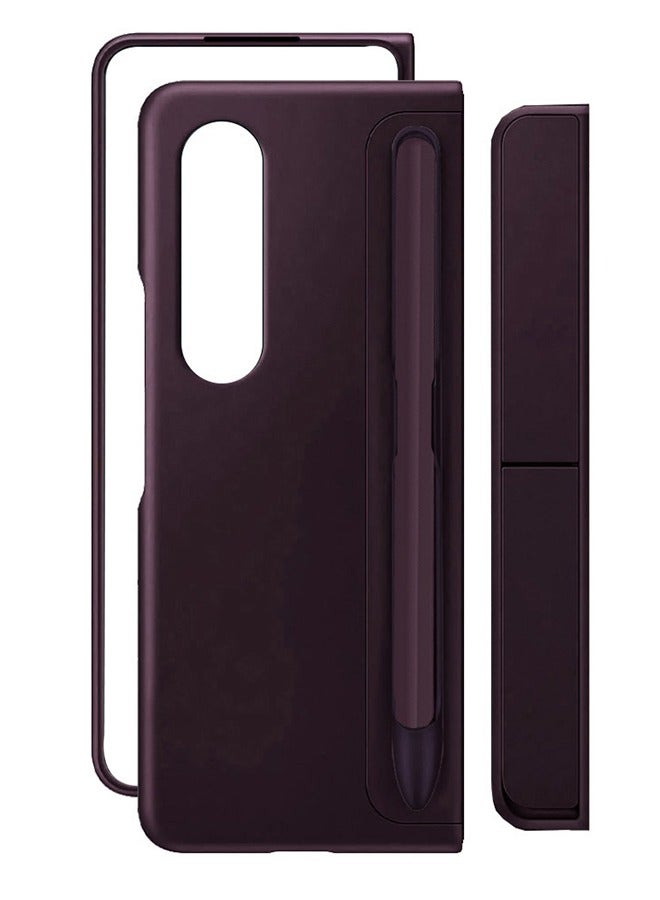 CATANES حافظة واقفة مع قلم لهاتف Samsung Galaxy Z Fold4 باللون الأحمر - Image 5