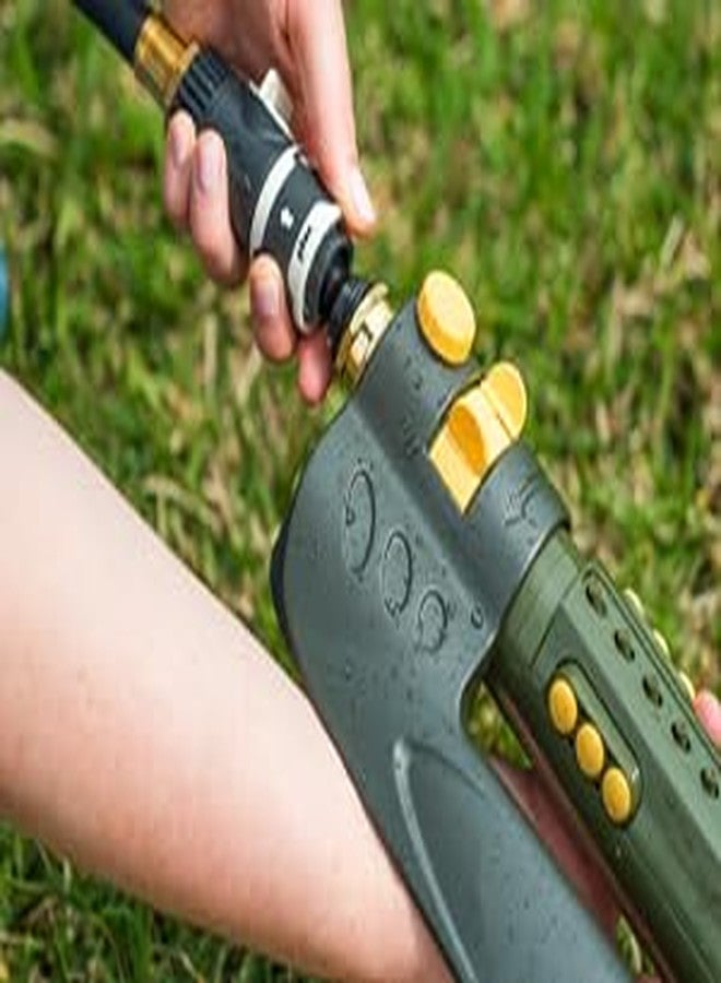 Vego Turbo Oscillating Sprinkler w/Quick Connector Starter Set Metal Base and 20 Precision Nozzles, 3-Way Adjustable for Large Yard and Lawn Covers up to 4973 sq. ft.-Seaweed Green - Image 2