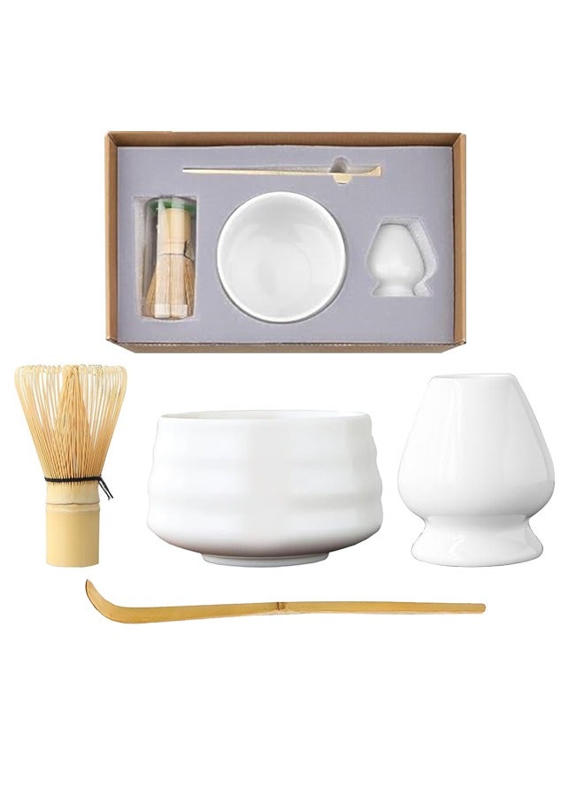  متجر جليكسن طقم شاي ماتشا ياباني فاخر – وعاء سيراميك بصنبور، مضرب وخاشوقة من الخيزران | طقم هدية ماتشا تقليدي - Image 3