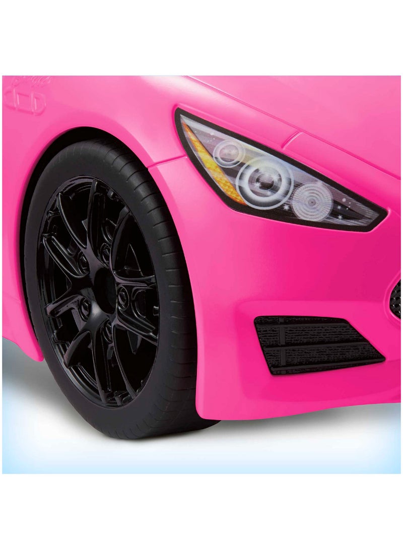 AROAQ Barbie Convertible 2 Seater Vehicle Pink Car With Rolling Wheels Realistic Details Gift For 3 Year Plus Kids - Image 3