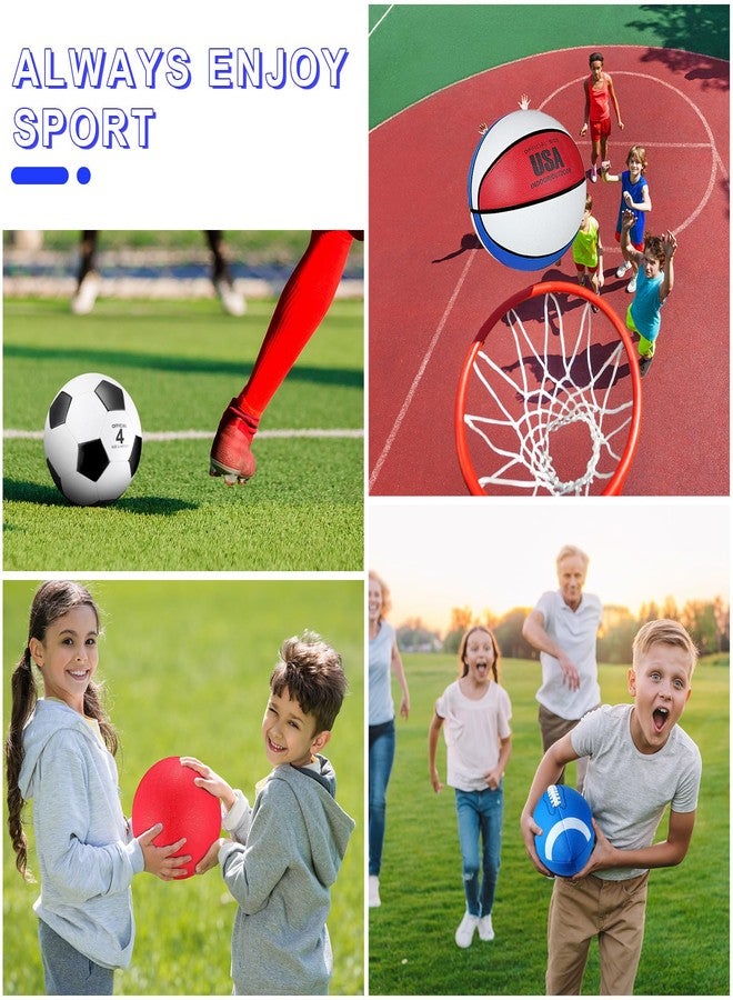 Deekin مجموعة ديكين الرياضية المكونة من 4 قطع للأطفال والمراهقين، تتضمن كرة سلة وكرة قدم وكرة ملعب بالحجم الرسمي ومضخة وحقيبة معدات رياضية (لون زاهي) - Image 5