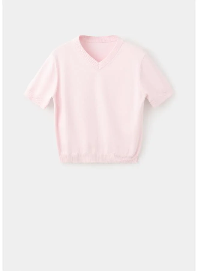 Mango 82-ROSA LIGHT V-Neck Knit Sweater for Women | Best Price UAE
