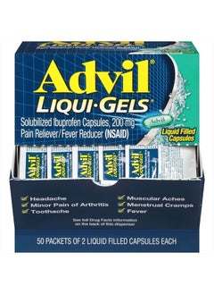 Advil Liquigels Pain Reliever And Fever Reducer Pain Medicine For Adults With Ibuprofen 200 Mg For Headache Backache Menstrual Pain And Joint Pain Relief 