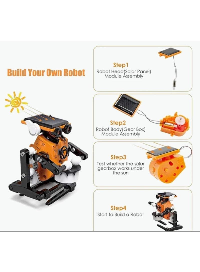 بروس كيت مجموعة روبوتات تعليمية تعمل بالطاقة الشمسية من Pro’sKit GE-619 8 في 1 - مجموعة بناء روبوتات تعمل بالطاقة الشمسية للأطفال من 8 إلى 12 عامًا (بدون بطاريات) - Image 4