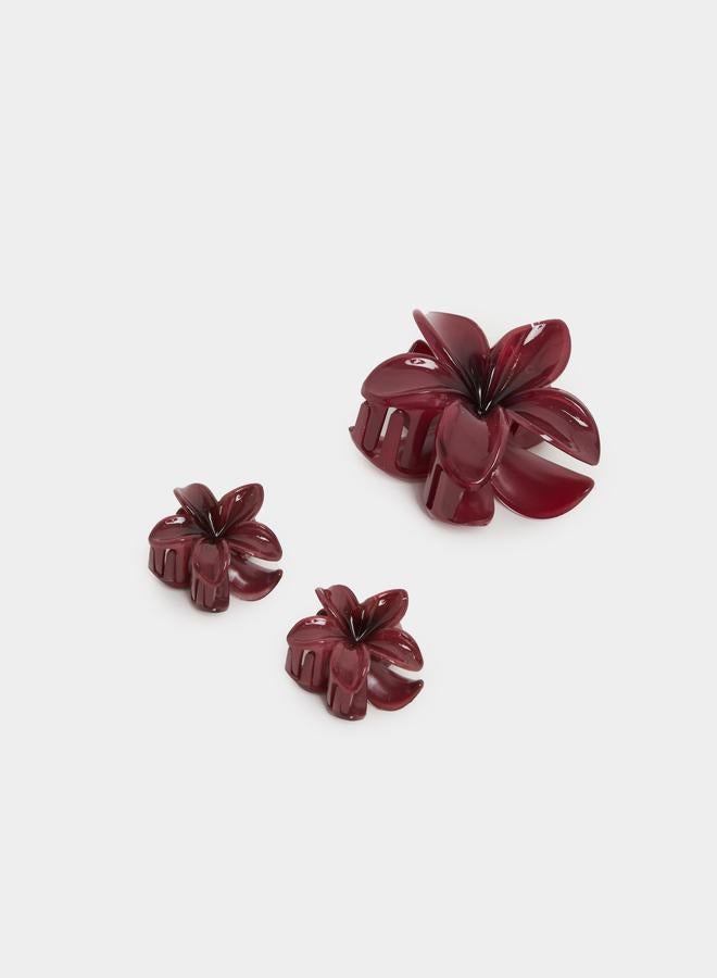 ستايلي طقم مشابك شعر بنقوش الزهور من ستايلي،  قطع - Image 1