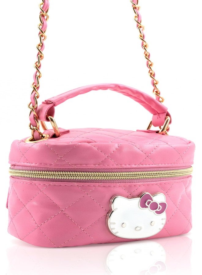 فاست فوروورد حقيبة مكياج سانريو هيلو كيتي للنساء | حقيبة مستحضرات تجميل صغيرة من الجلد الصناعي هيلو كيتي، حقيبة سفر كروسبودي للنساء | حقيبة مكياج صغيرة هيلو كيتي للسفر - Image 3