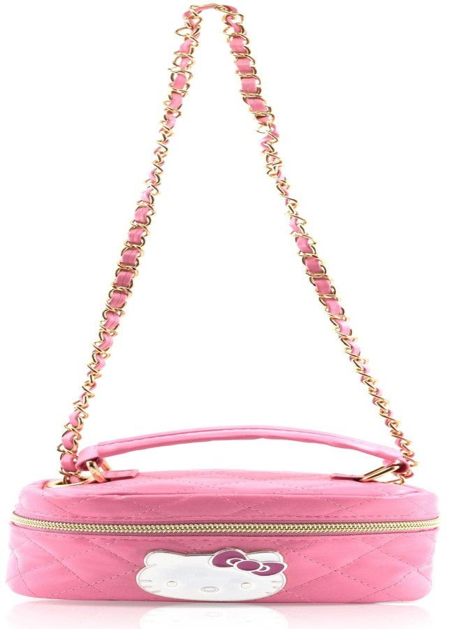 فاست فوروورد حقيبة مكياج سانريو هيلو كيتي للنساء | حقيبة مستحضرات تجميل صغيرة من الجلد الصناعي هيلو كيتي، حقيبة سفر كروسبودي للنساء | حقيبة مكياج صغيرة هيلو كيتي للسفر - Image 1