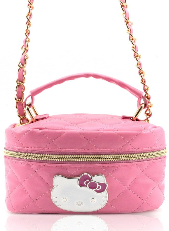 فاست فوروورد حقيبة مكياج سانريو هيلو كيتي للنساء | حقيبة مستحضرات تجميل صغيرة من الجلد الصناعي هيلو كيتي، حقيبة سفر كروسبودي للنساء | حقيبة مكياج صغيرة هيلو كيتي للسفر - Image 2