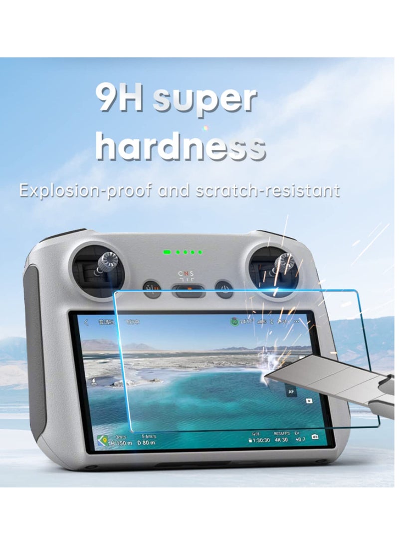 2Pcs HD Tempered Glass Protective Film for DJI MINI 3 PRO RC Remote Controller Screen Protector Accessories Anti Scratch Clear View High Sensitivity Durable Shield  - Image 2