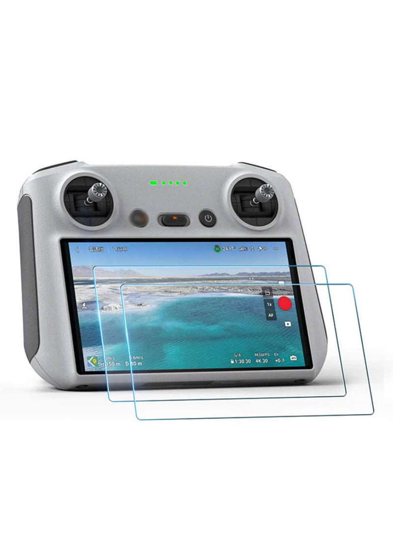 2Pcs HD Tempered Glass Protective Film for DJI MINI 3 PRO RC Remote Controller Screen Protector Accessories Anti Scratch Clear View High Sensitivity Durable Shield  - Image 1