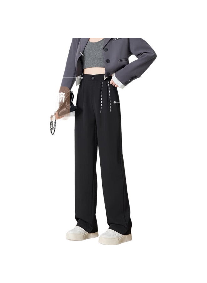 Liberal Style Women'S Thickened Wide Leg Pants Autumn New High Waist Loose Straight Leg Casual Pants - Image 3