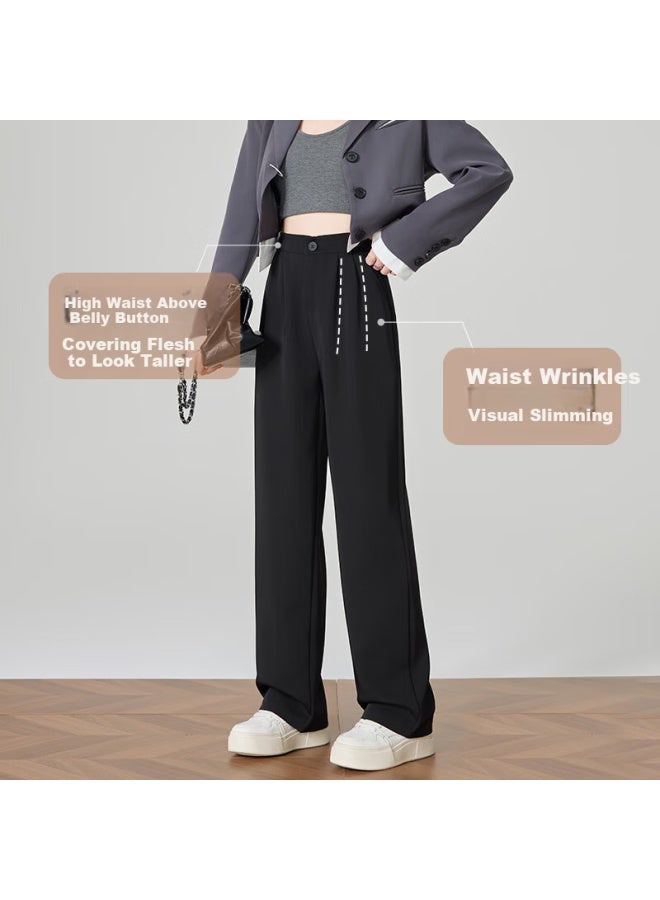 Liberal Free Style Women's Thickened Wide Leg Pants Autumn New High Waist Loose Straight Leg Casual Pants - Image 3