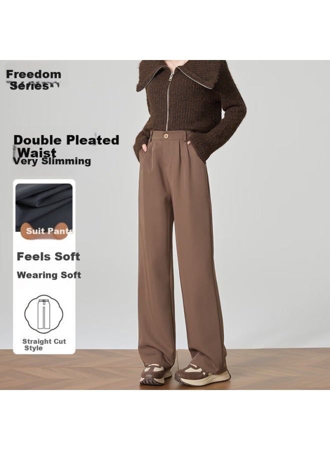 Liberal Free Style Women's Thickened Wide Leg Pants Autumn New High Waist Loose Straight Leg Casual Pants - Image 1