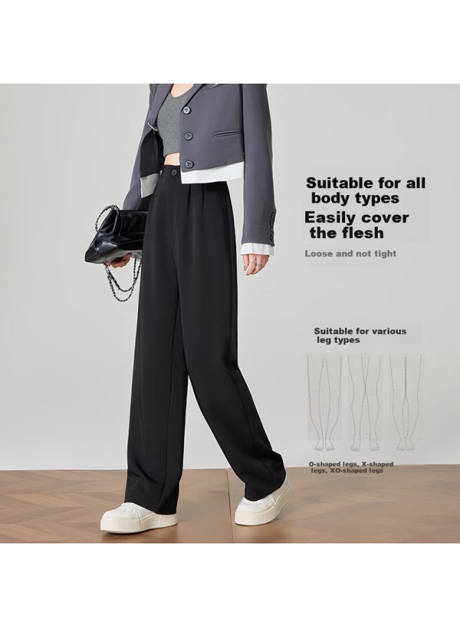 Liberal Free Style Women's Thickened Wide Leg Pants Autumn New High Waist Loose Straight Leg Casual Pants - Image 2
