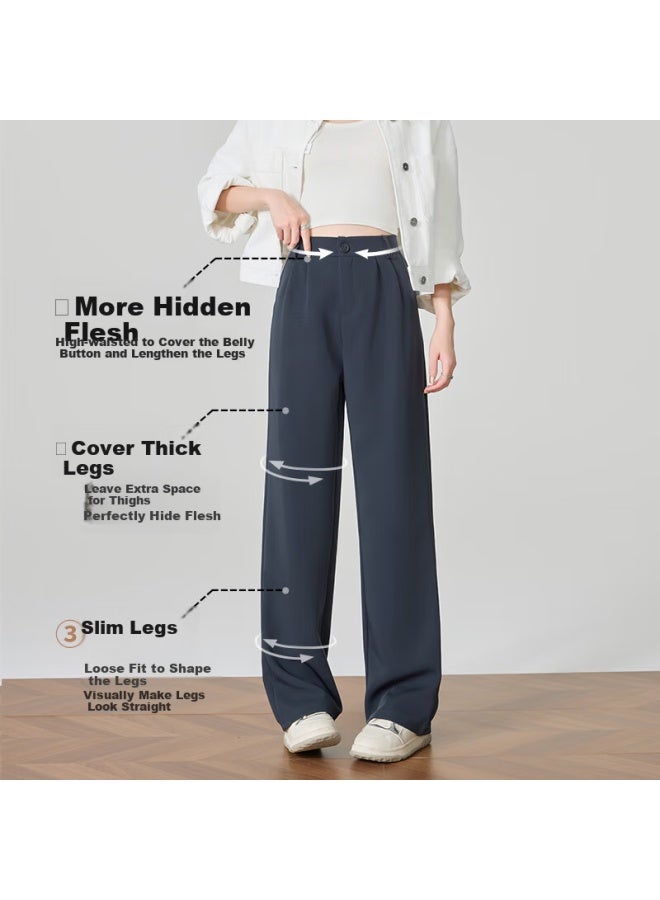 Liberal Free Style Women's Thickened Wide Leg Pants Autumn New High Waist Loose Straight Leg Casual Pants - Image 4