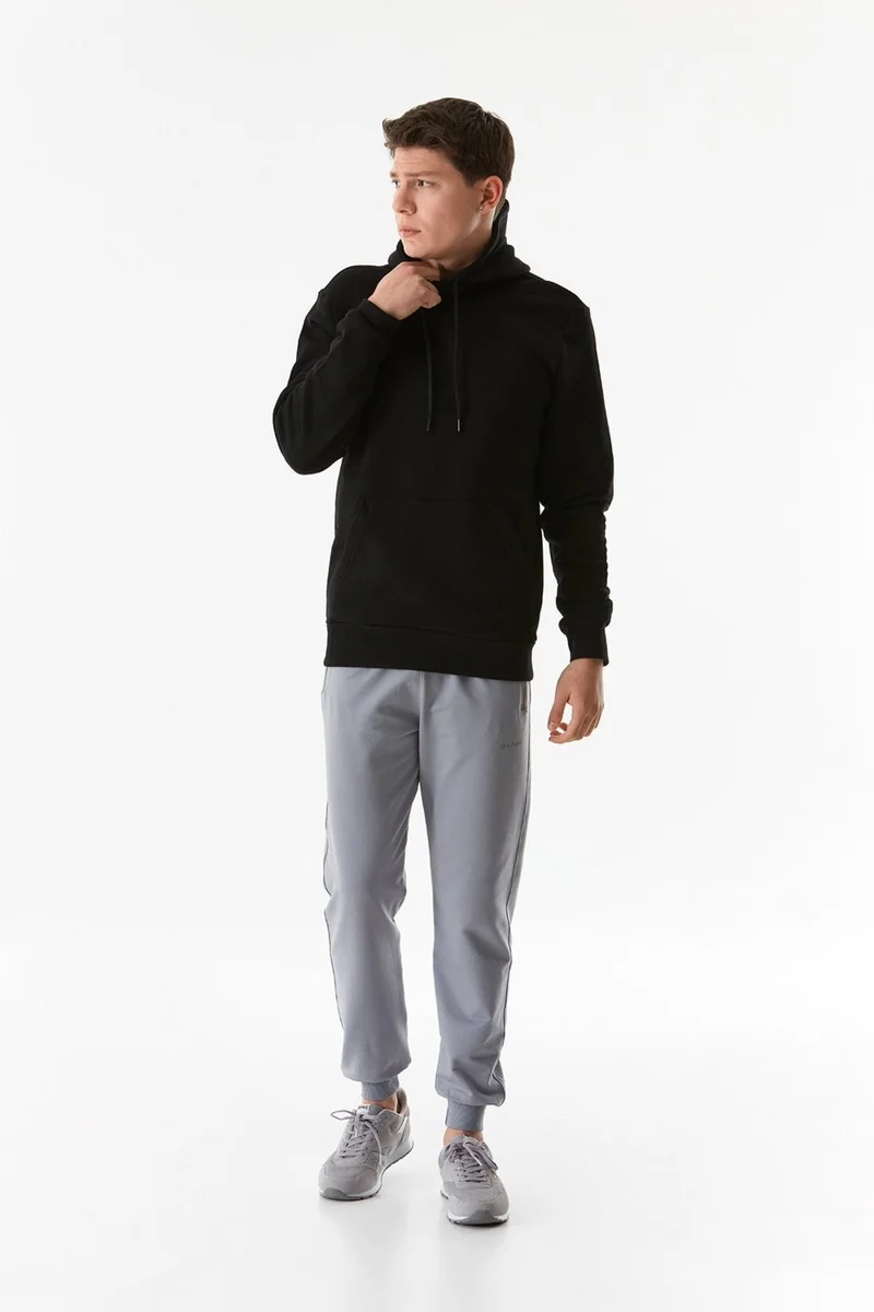FullaModa Basic Kangaroo Pocket Hooded Sweatshirt