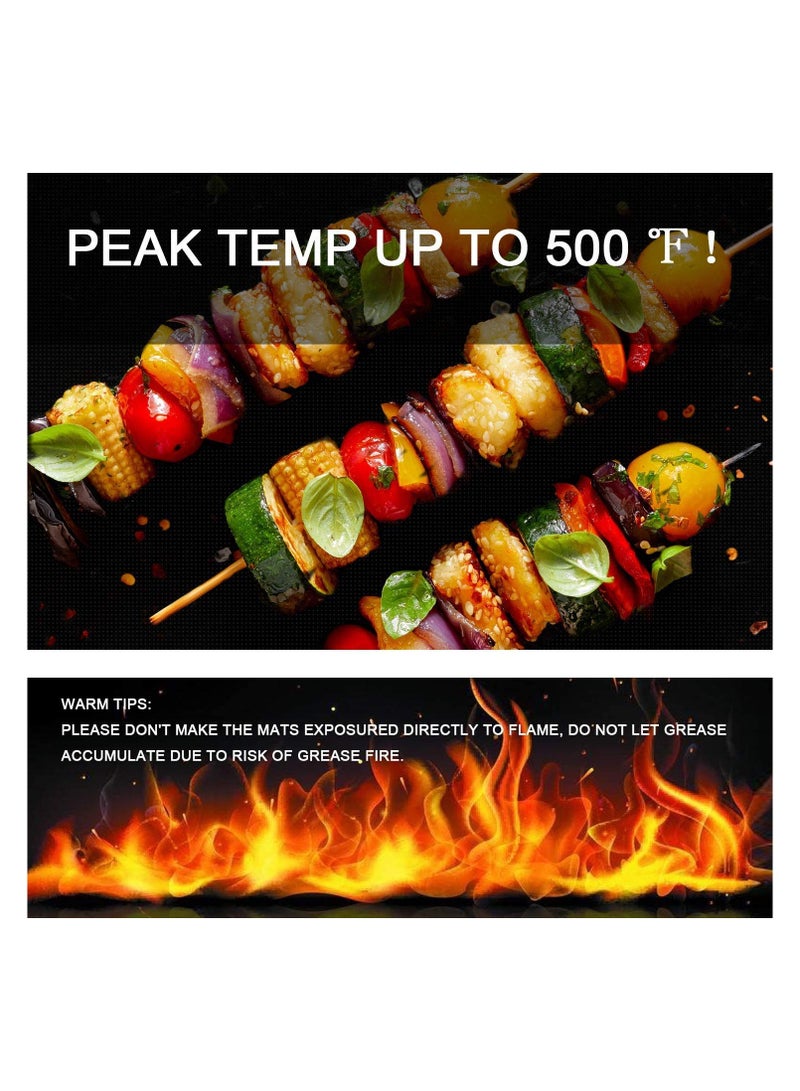 SYOSI Grill Mats, Non Stick Barbecue Grill Mats - Image 3