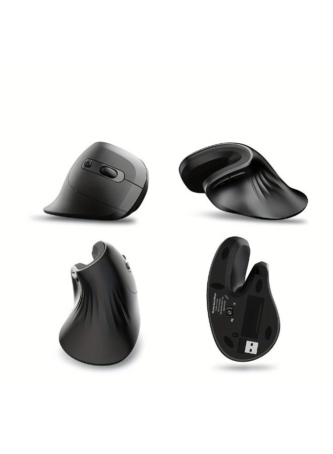 Ergonomic 2.4G Wireless Mouse, Right-Handed Optical Gaming Mouse, Battery Powered, Plastic, Crystal Embellishment, Compatible with Windows XP, Non-Wireless, for PC, Laptop, Home Office - Image 3