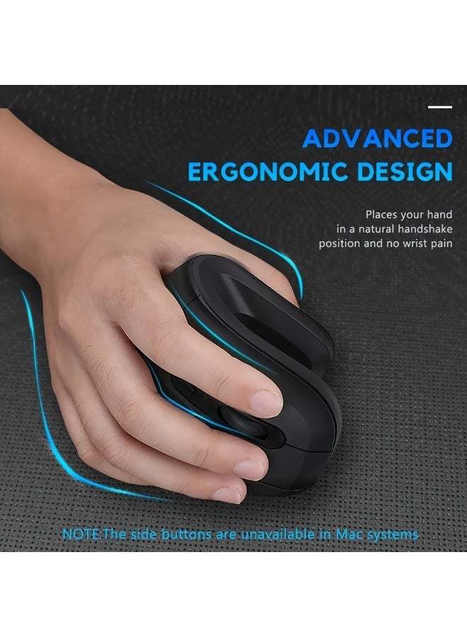 Ergonomic 2.4G Wireless Mouse, Right-Handed Optical Gaming Mouse, Battery Powered, Plastic, Crystal Embellishment, Compatible with Windows XP, Non-Wireless, for PC, Laptop, Home Office - Image 4