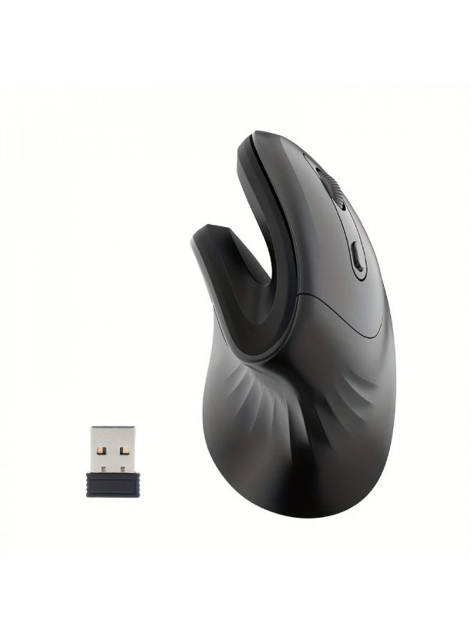 Ergonomic 2.4G Wireless Mouse, Right-Handed Optical Gaming Mouse, Battery Powered, Plastic, Crystal Embellishment, Compatible with Windows XP, Non-Wireless, for PC, Laptop, Home Office - Image 5