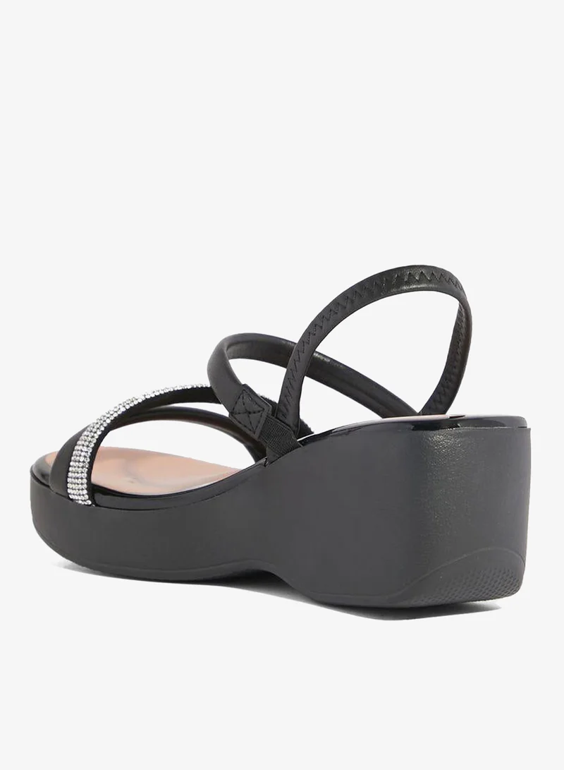 Beira Rio  Valerie Ankle Strap Wedge High Heel Sandals for Women | Best Price UAE