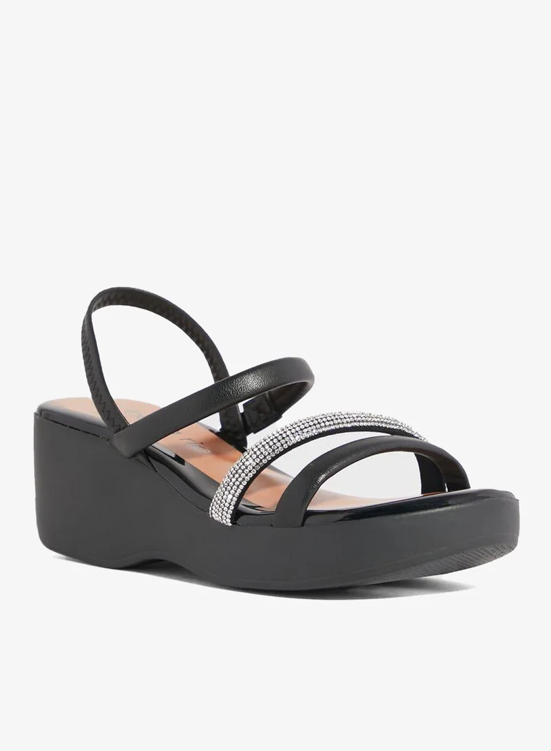 Beira Rio  Valerie Ankle Strap Wedge High Heel Sandals for Women | Best Price UAE