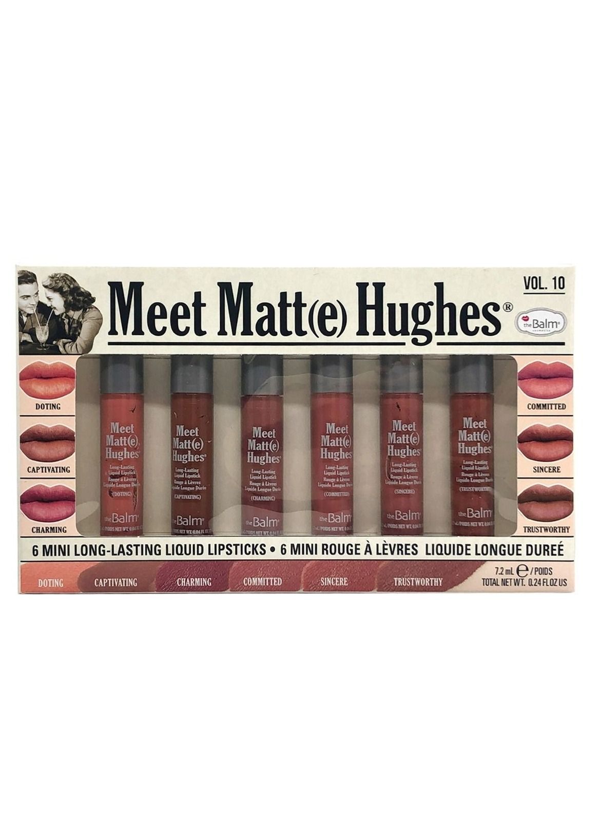 theBalm Cosmetics Pack Of 6 Meet Matte Hughes Long Lasting Liquid Lipstick Vol 10