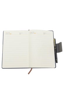 KASTWAVE Classic Leather A5 Notebook with Pen, Vintage Travel Notebook and Pen Journal Diary Business Daily Ideas Notepad, Birthday Gift Set for Girls Mum Dad, Retro Thickened Soft Leather Work Notepad  - Image 4