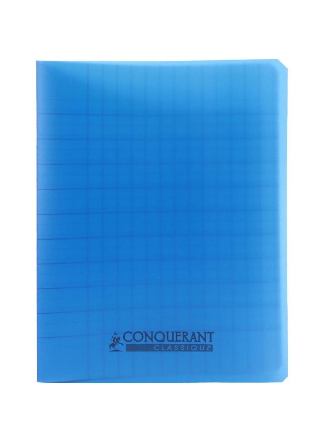 كونكويرانت دفتر ملاحظات (سييس) ١٧ × ٢٢ سم، ٣٢ صفحة (١٦ ورقة)، مسطر مربع (فرنسي)، أزرق - Image 1
