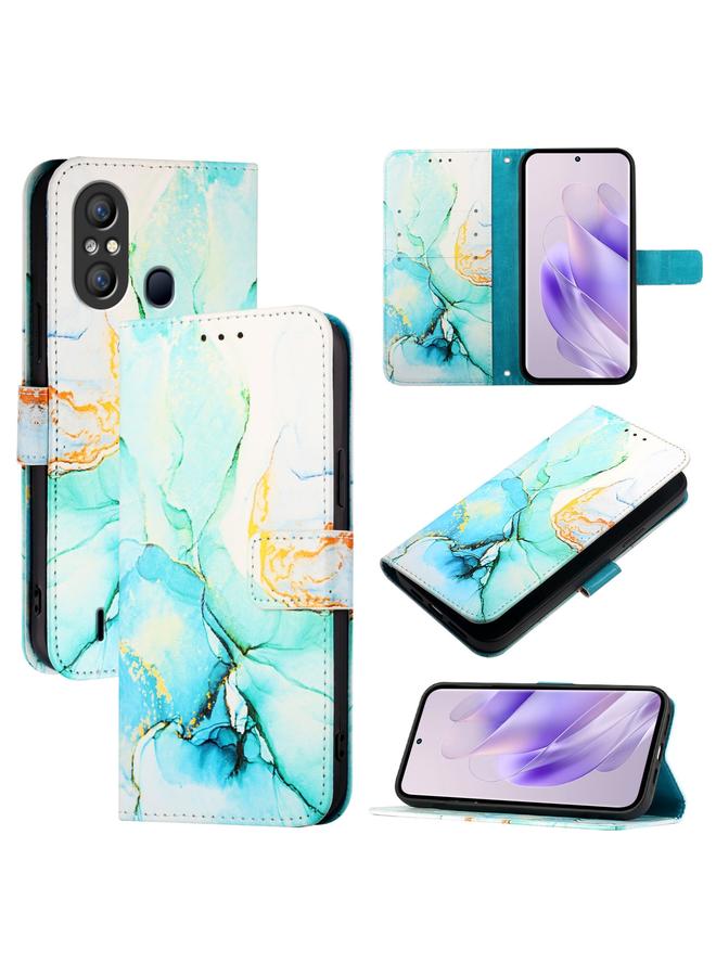 S-TOP Case For itel A58 / A49 PT003 Marble Pattern Flip Leather Phone Case - Image 1