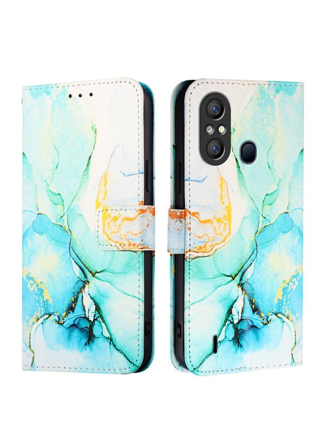 S-TOP Case For itel A58 / A49 PT003 Marble Pattern Flip Leather Phone Case - Image 2