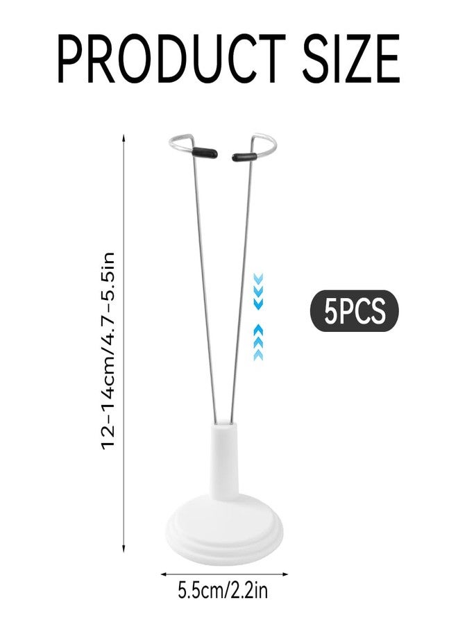 linastu 5 Pack Kpop Lightstick Stand, Holder for Official Lightsticks, Complicable with Stray Kids/Enhypen/Ateez/Twice Lightsticks, Display Stand Compatible with Kpop(White) - Image 2