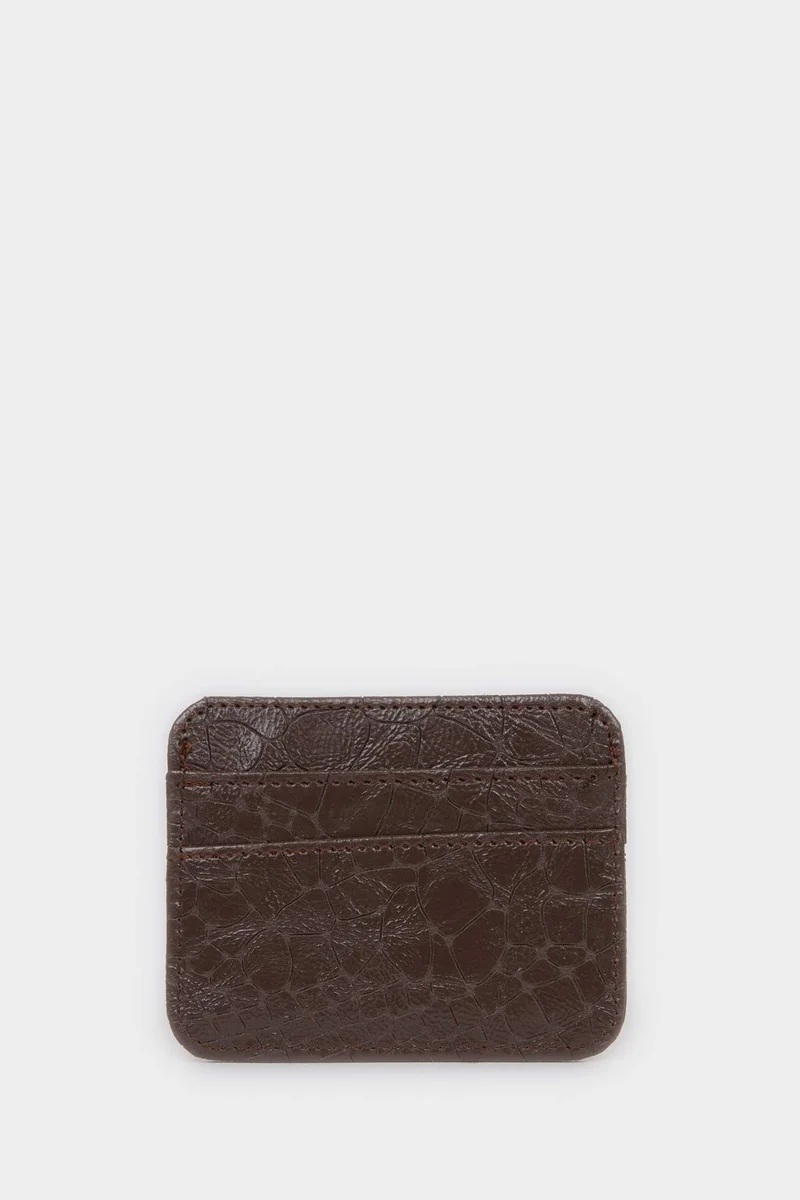 ديفاكتو Woman Faux Leather Business Card Wallet
