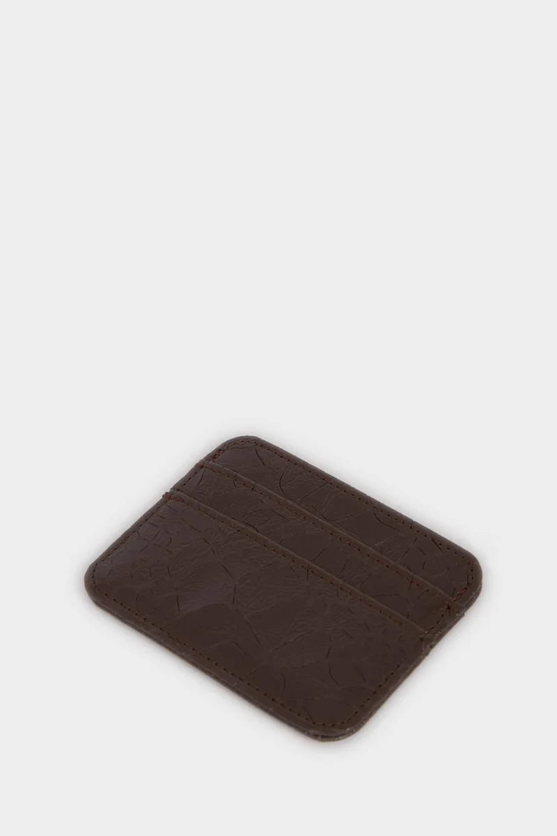 ديفاكتو Woman Faux Leather Business Card Wallet