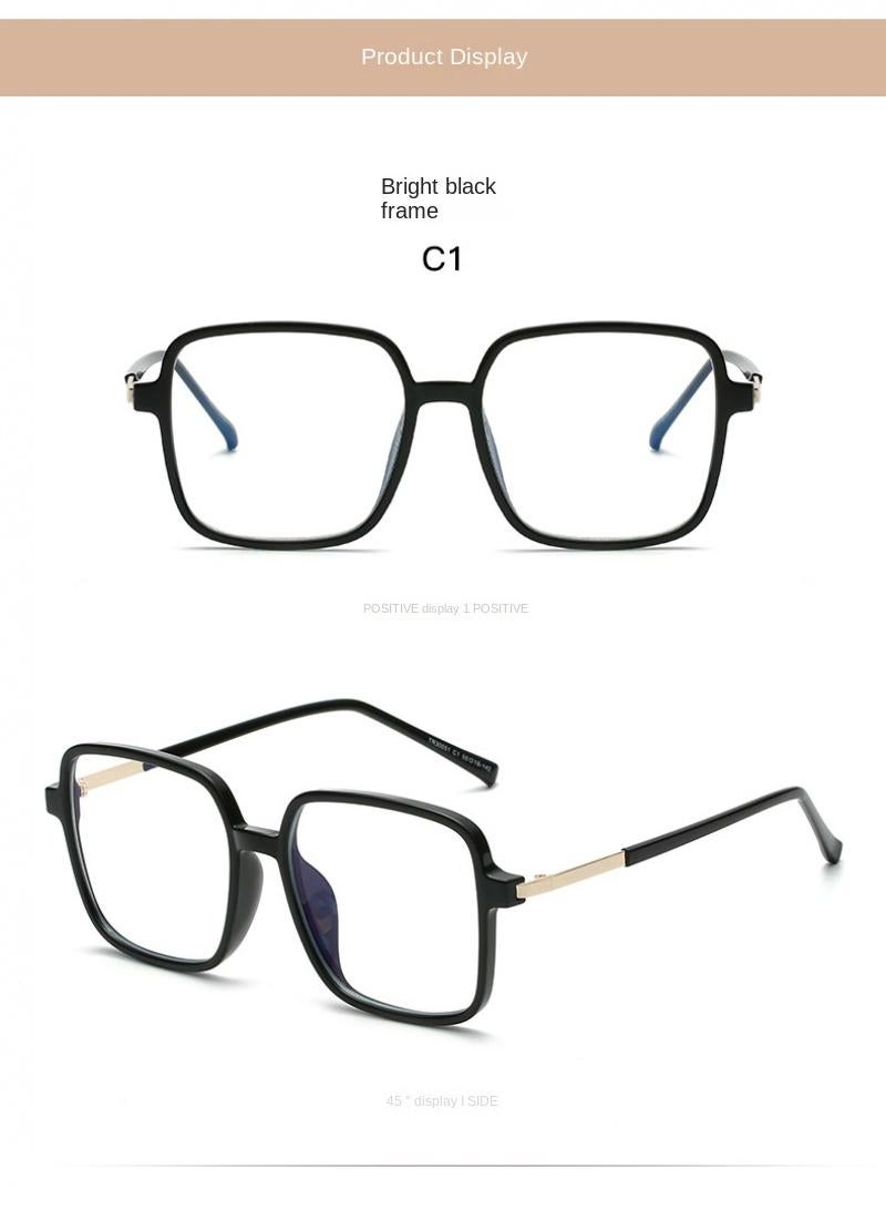 نظارات مضادة للزرقة نظارات طبية جديدة كلاسيكية غير لامعة نظارات عادية سوداء C1 - Image 2
