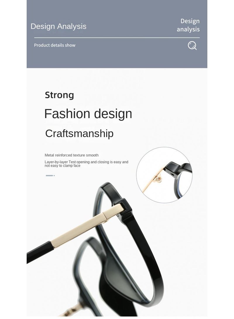 نظارات مضادة للزرقة نظارات طبية جديدة كلاسيكية غير لامعة نظارات عادية سوداء C1 - Image 4