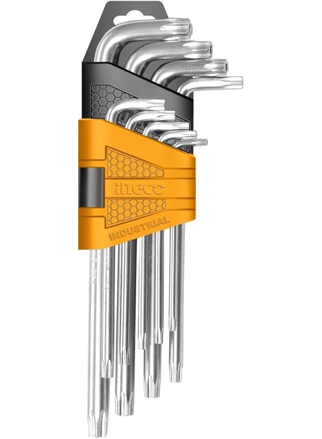 INGCO Hhk13091 Long Arm Torx Key Set 9 Pieces T10 T50 Size