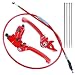 HOLATO Folding Clutch Brake Lever Cable Kit for 50cc 70cc 110cc 125cc 140cc 150cc Apollo RFZ125 DB007 DBX15 X18 X19 Tao Tao DB17 DB27 Coolster M125 SSR Thumpstar Chinese Pit Dirt Bike Motorcycle Red - Image 2
