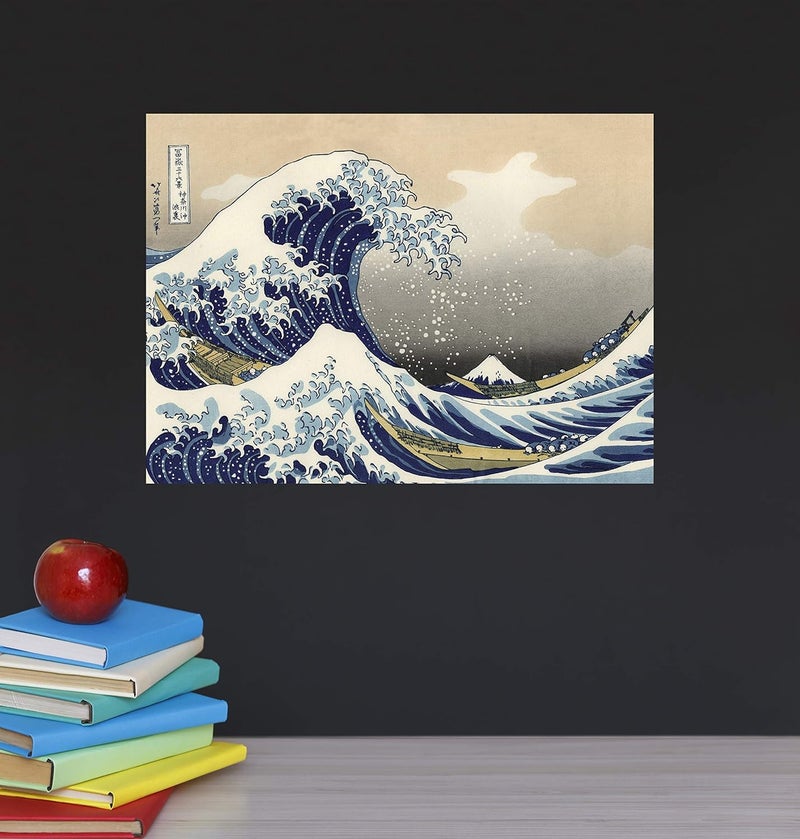 Palace Learning The Great Wave off Kanagawa by Katsushika Hokusai - Japanese Fine Art Wall Poster - Double Sided (LAMINATED, 18" x 24") - Image 4