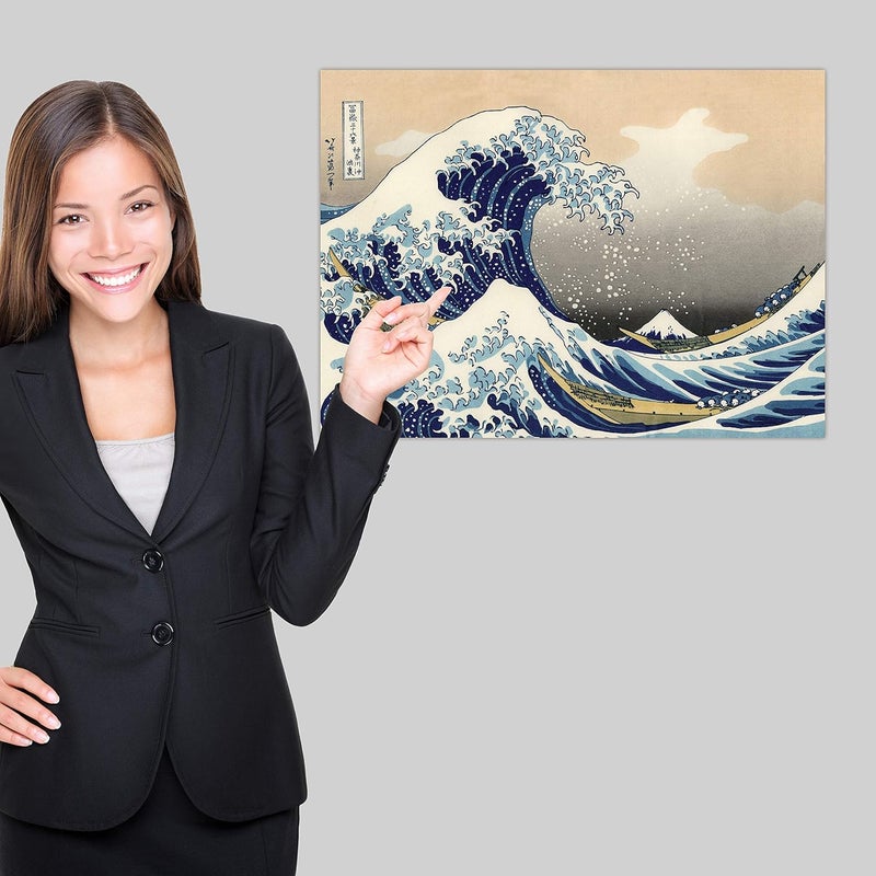 Palace Learning The Great Wave off Kanagawa by Katsushika Hokusai - Japanese Fine Art Wall Poster - Double Sided (LAMINATED, 18" x 24") - Image 3