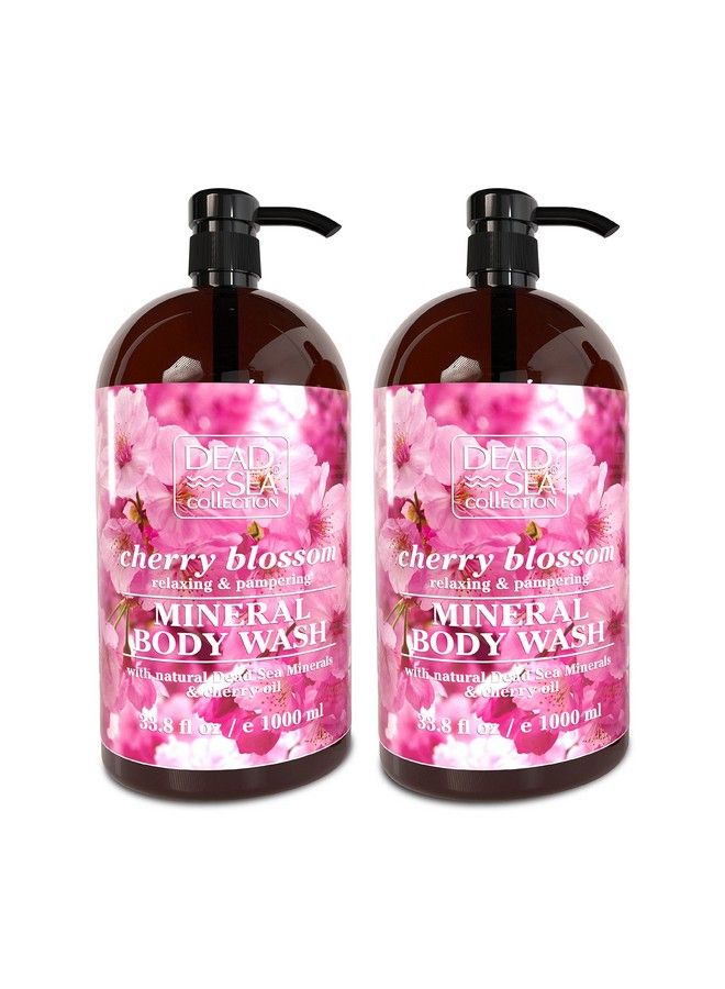 Dead Sea Collection Cherry Blossom Body Wash For Women And Men Pack Of 2 (67.6 Fl. Oz) Cleanses And Moisturizes Skin With Natural Minerals And Vitamins Nourishing Skin - Image 1