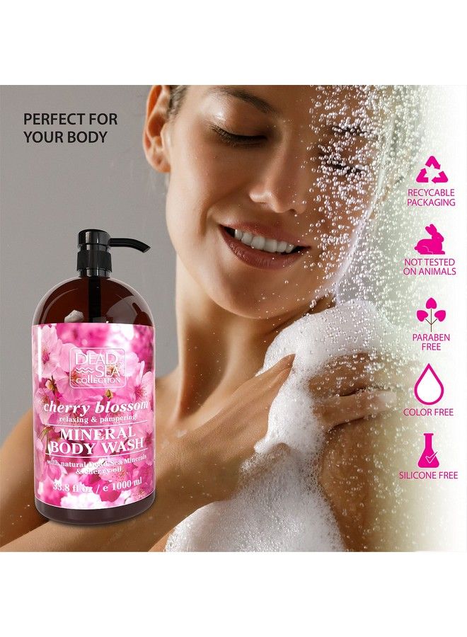 Dead Sea Collection Cherry Blossom Body Wash For Women And Men Pack Of 2 (67.6 Fl. Oz) Cleanses And Moisturizes Skin With Natural Minerals And Vitamins Nourishing Skin - Image 5