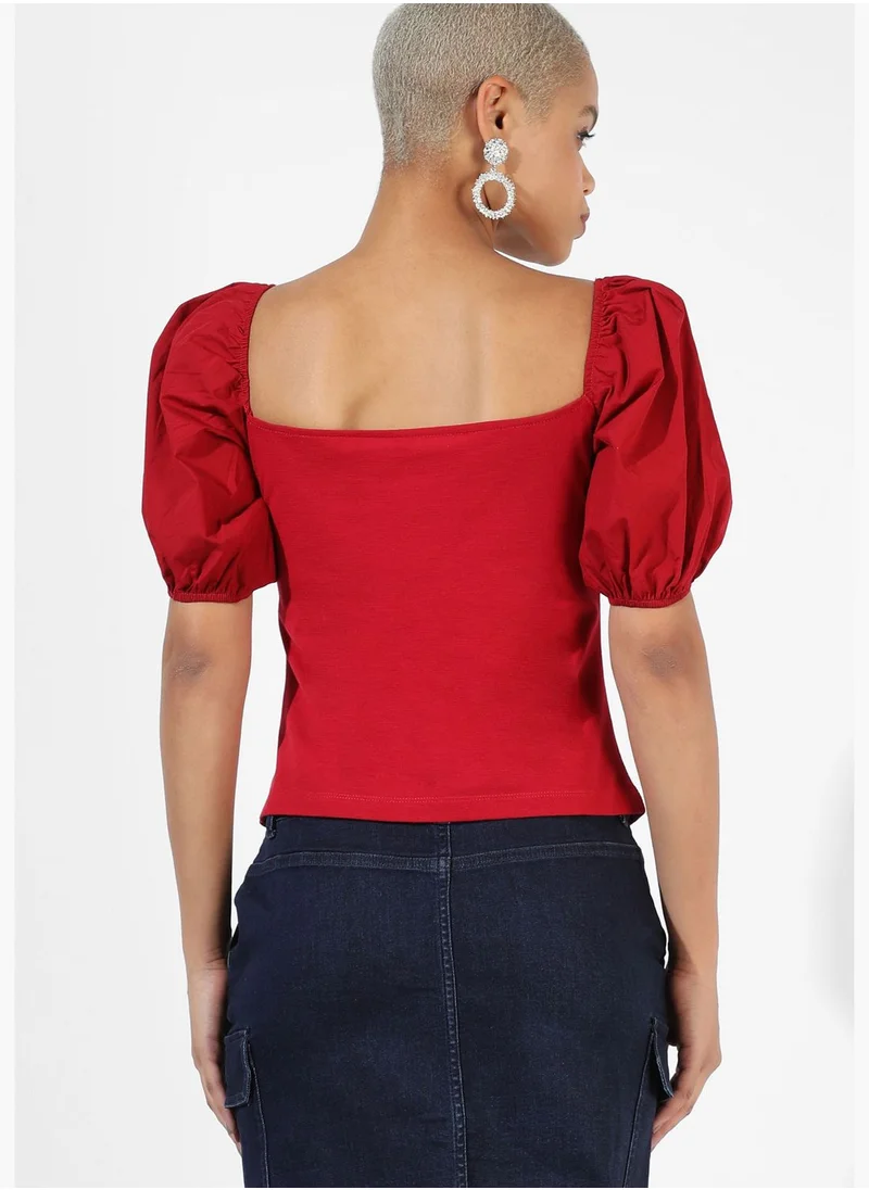Campus Sutra Women's Solid Casual Top